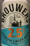 Brouwers 2.5% Premium Lager Beer Etikett