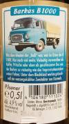 Die Autos des Ostens Pilsener - Barkas B 1000 Etikett