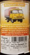 Die Autos des Ostens Pilsener - Robur LO 3000 Etikett