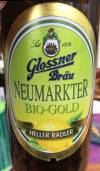 Glossner Bräu Neumarkter Bio-Gold Heller Radler Etikett