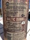 Insel-Brauerei Baltic Dubbel Etikett Rückseite