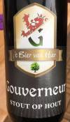 Lindeboom Gouverneur Stout op Hout Etikett
